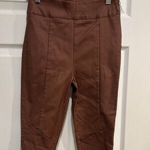 Chocolate Brand Rich Brown faux leather Leggings